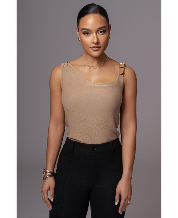 ジェイラックスレーベル レディース トップス シャツ JLUXLABEL Womenshanti Faux Buckle Top Beige ベージュ