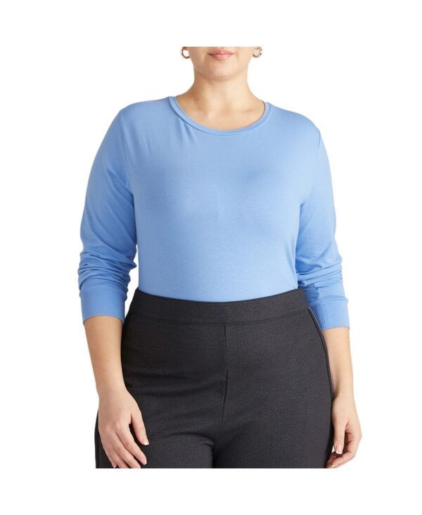 ユニバーサル スタンダード レディース トップス シャツ プラスサイズ Universal Standard Plusize Long Sleeve Womens Tee Rex Seaside bl 16,410円