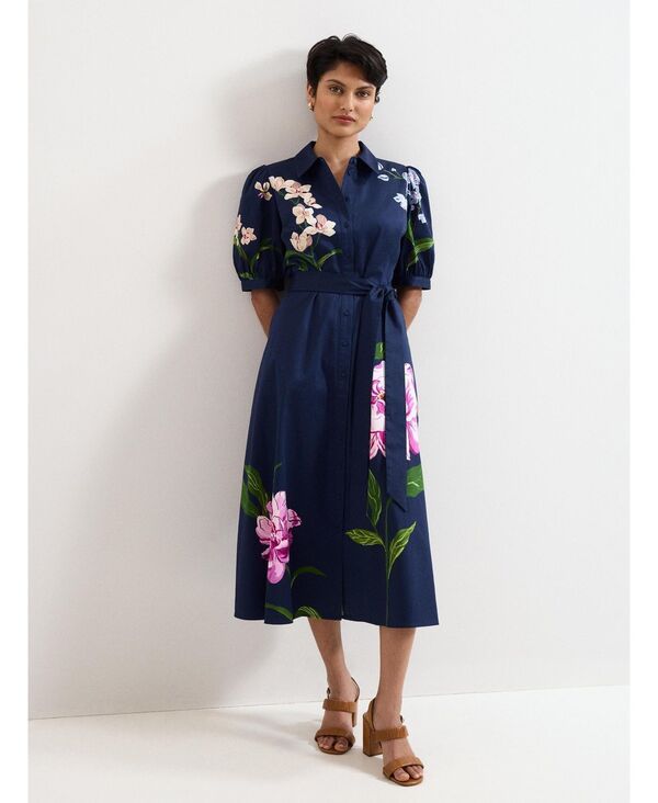 フェイズ・エイト レディース トップス シャツ フラワー柄 フラワー Phaseight Womens Kerrie Floral Shirt Dress Navy ネイビー
