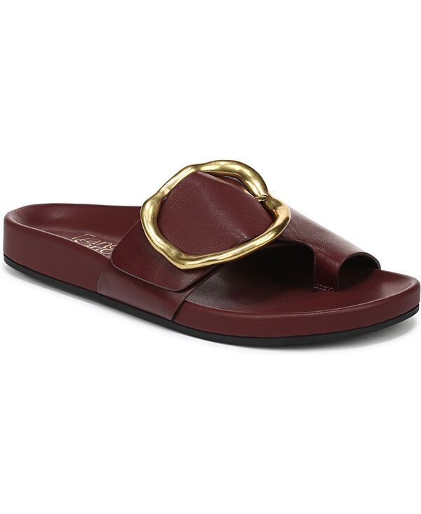フランコサルト レディース シューズ サンダル Franco Sarto Womens Brianka Slide Sandals Wine Red Leather レッド