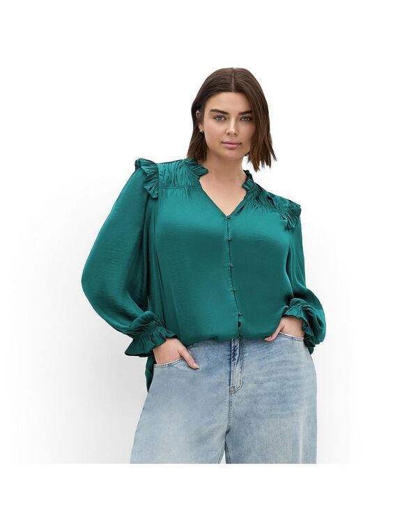 シティーシック レディース トップス シャツ プラスサイズ CITY CHIC Plusize women Jocelyn Top Jade