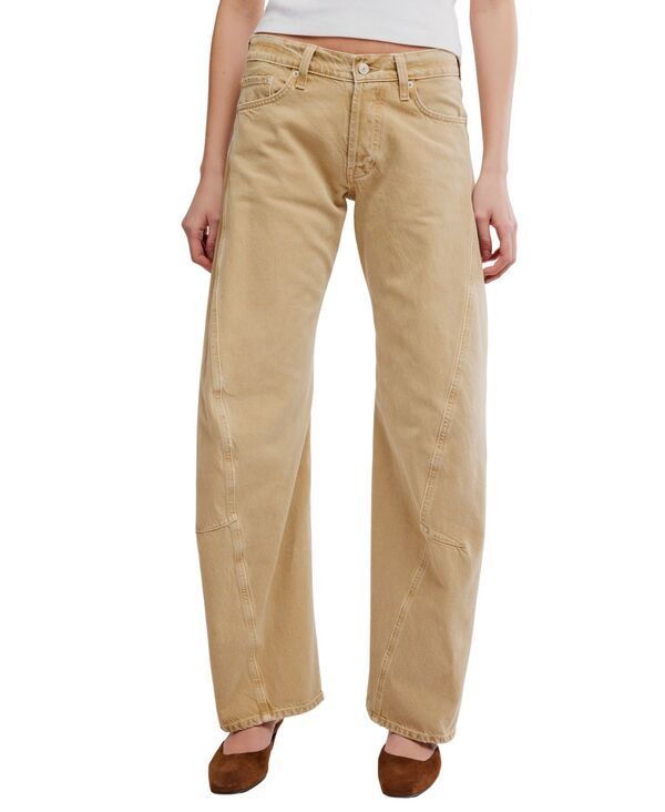 フリーピープル レディース ボトムス デニムパンツ コットン ジーンズ Free People Womens Cotton Fable Twisted Seam Jeans Oat Latte