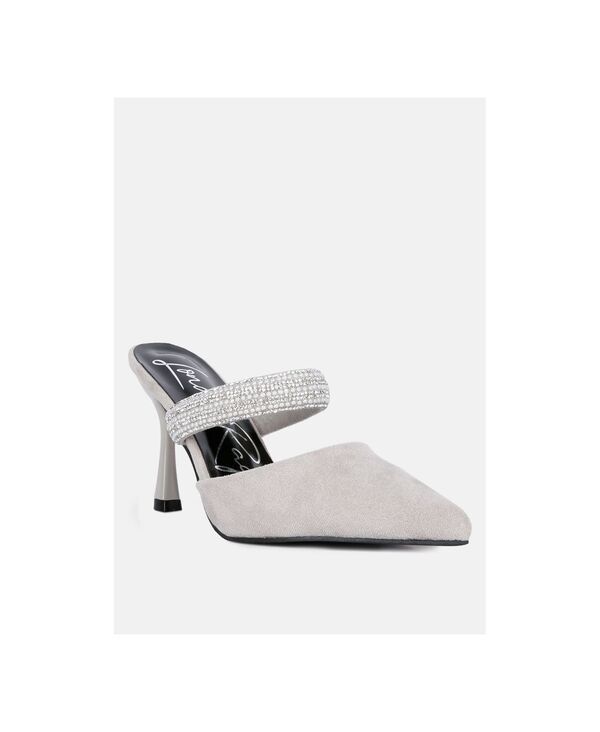 ロンドンラグ レディース シューズ サンダル ヒール London Rag Womens Fauci Diamante Strap Heeled Mules Grey グレー 12,525円