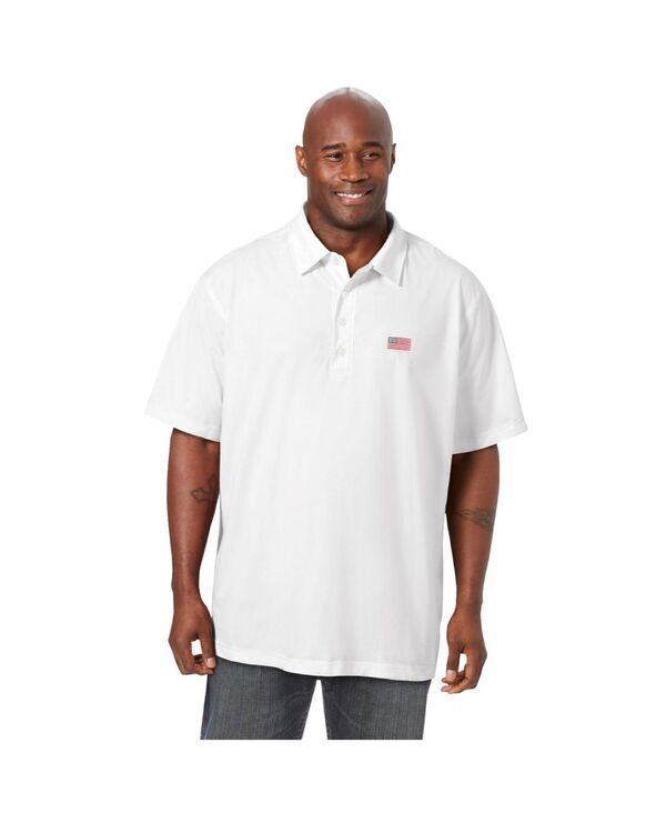 キングサイズ メンズ トップス ポロシャツ トール KingSize Big Tall Men s Americana Polo Shirt White ホワイト