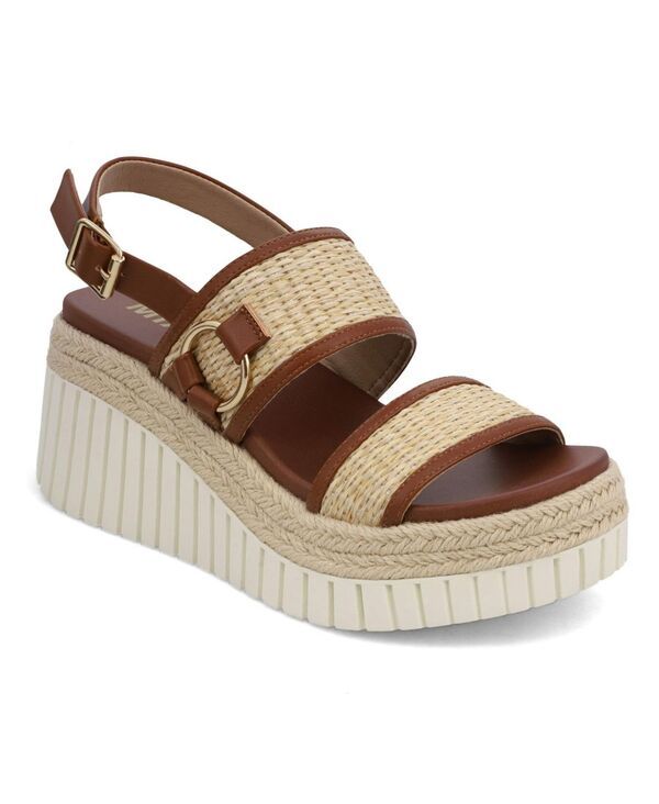 ミア レディース シューズ サンダル プラットフォーム MIA Womens Yuris Platform Wedge Sandals NaturalCognac 19,595円