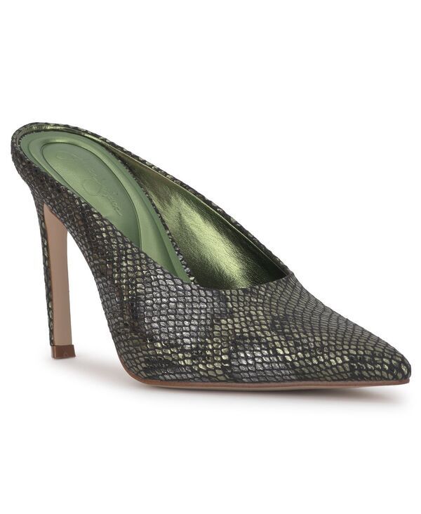 ジェシカシンプソン レディース シューズ パンプス Jessica Simpson Womens Wilix Pointed Toe Mule Pumps Light Green Snake グリーン