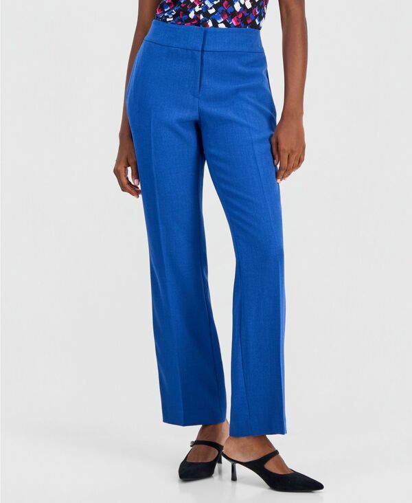 カスパール レディース ボトムス カジュアルパンツ プチ Kasper Womens Ava StraightLeg PressPleat Pants Regular Petite Blue Nigh
