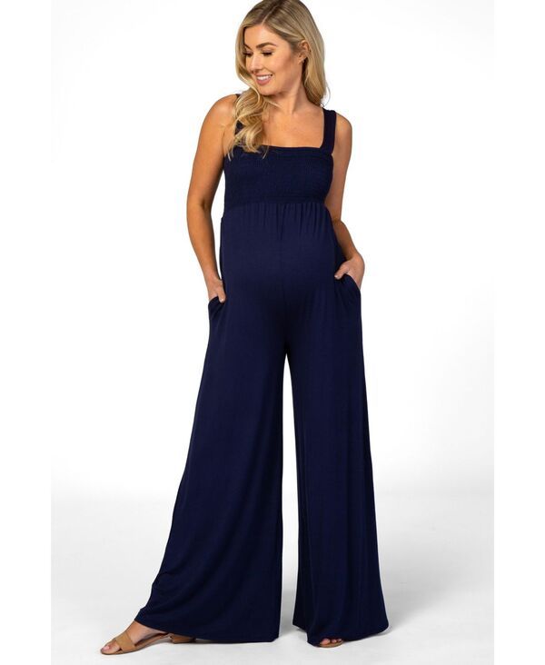 ピンクブラッシュ レディース トップス ジャンプスーツ ワイドレッグ ノースリーブ Pinkblush Womens Navy Sleeveless Wide Leg Jumpsuit Navy bl