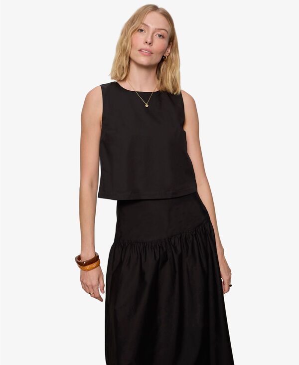 サンクチュアリー レディース トップス シャツ クロップド Sanctuary Womens The Desi red Summer Cropped Top Black ブラック