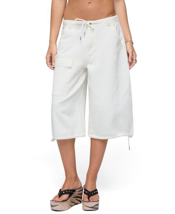アディクテッド レディース ボトムス ハーフパンツ・ショーツ ショートパンツ Edikted Womens Cargo Bermuda Shorts White ホワイト