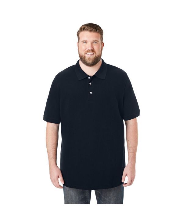 キングサイズ メンズ トップス ポロシャツ トール コットン KingSize Tall ShrinkLess Classicotton Polo Shirt Black ブラック