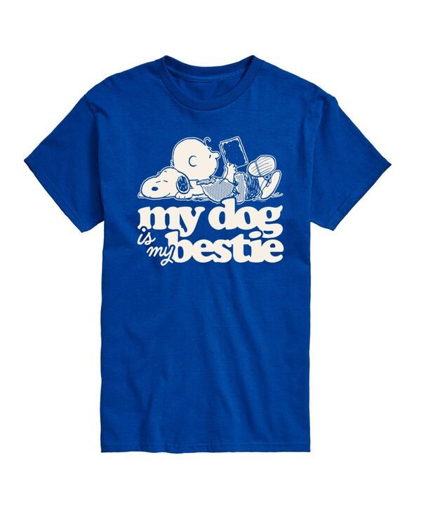 エアウェーブス メンズ トップス Tシャツ AIRWAVES Hybrid Apparel Peanuts Dog Menshort Sleeve Tee Blue ブルー
