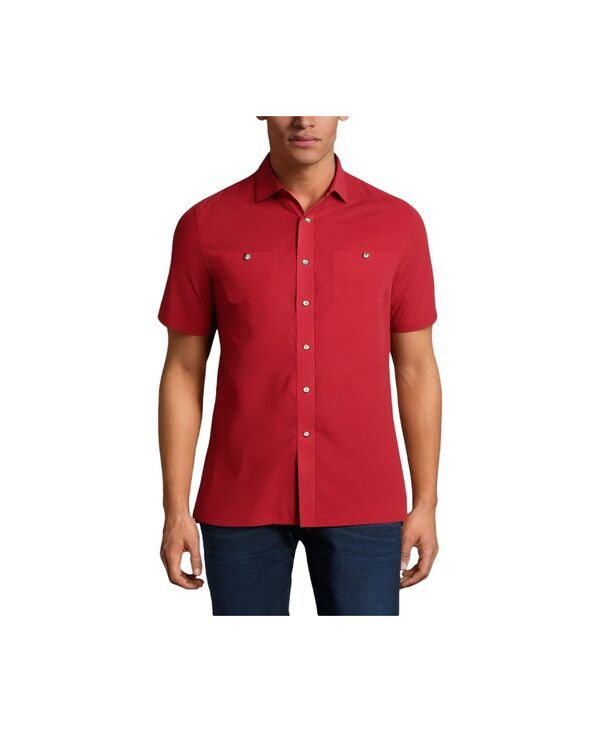 キングサイズ メンズ トップス シャツ ボタンダウン トール ダウン KingSize Big Tall Solid WrinkleResistant Short Sleeve Button Down