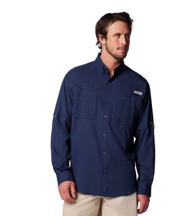 コロンビア メンズ トップス シャツ 長袖 Columbia Mens PFG TamiamiI LongSleeve Shirt Collegiate Navy ネイビー