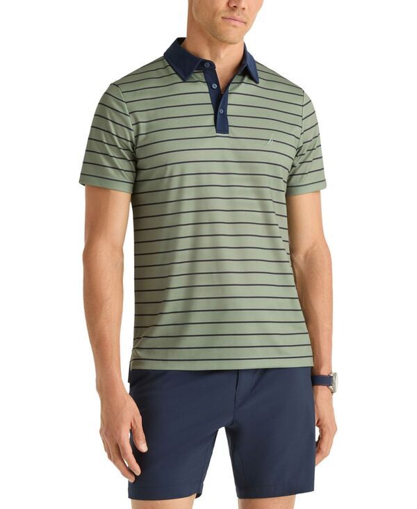 ナウティカ メンズ トップス ポロシャツ Nautica Menstriped MoistureWicking ClassicFit Polo Shirt Seaspray ストライプ 17,986円