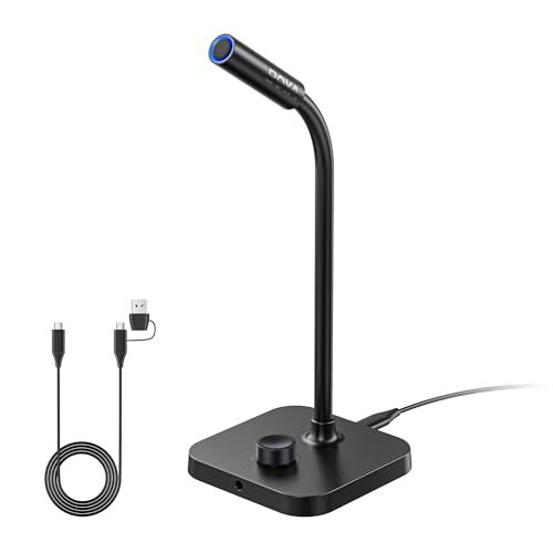 BOYA CM40 コンデンサーマイク USBマイク 192kHz/24bit Windows/Mac対応PCマイク | ENCノイズキャンセリング グースネックマイクアーム 0～30dB音量調節 ミュート機能付 3.5mmモニタリング オン a36b4492