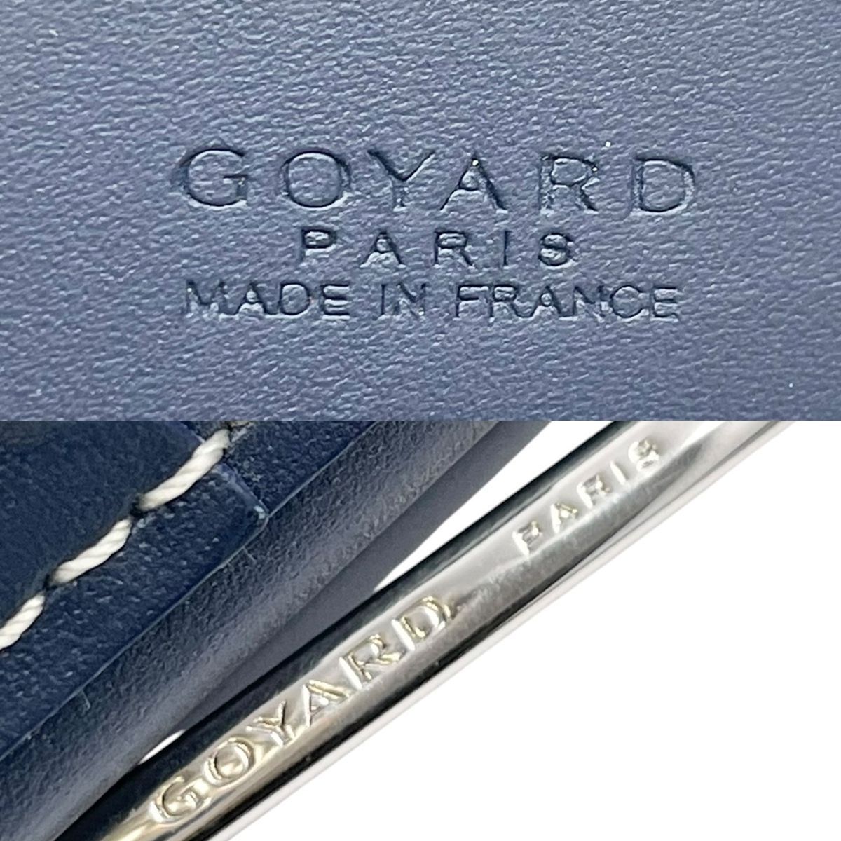 中古】 GOYARD ゴヤール サン・トマ ネイビーブルー マネークリップ