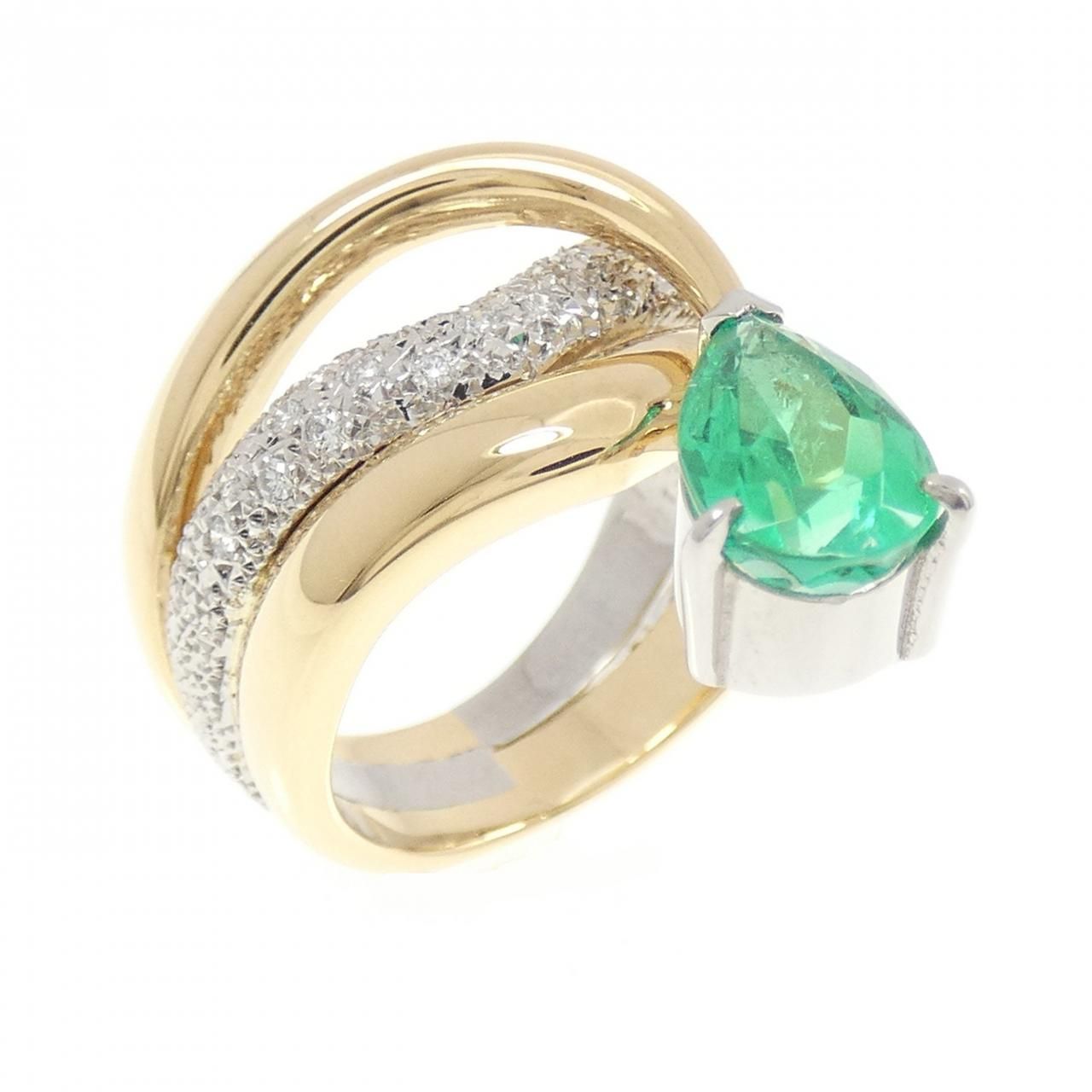 石川暢子 エメラルド リング 1.56CT