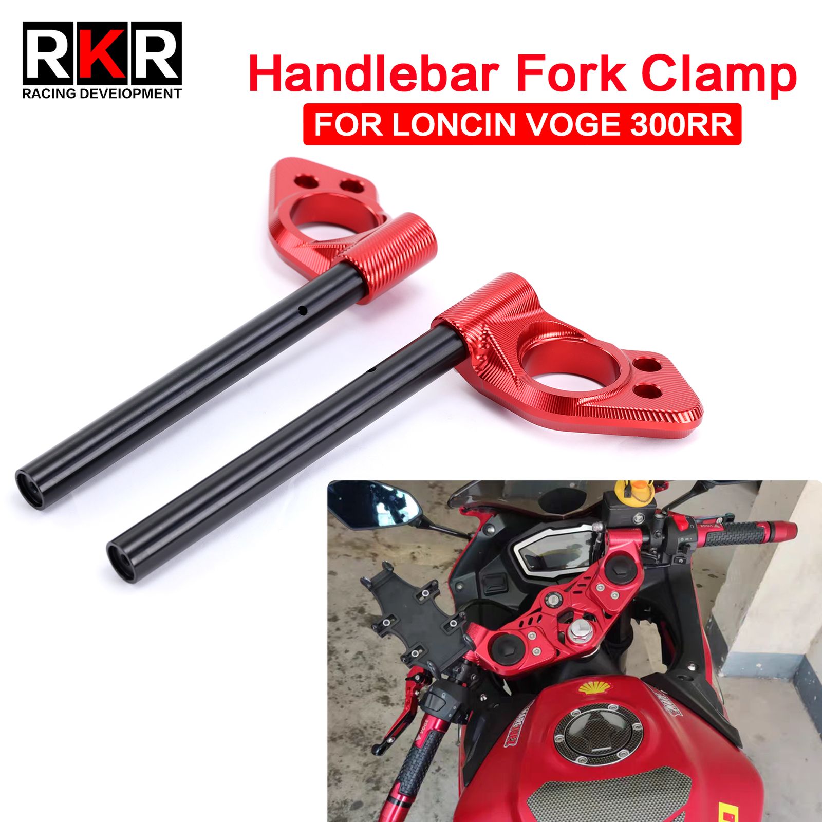 RKR 二輪車用CNCフローティングハンドルバー フォーククランプ 300RR対応