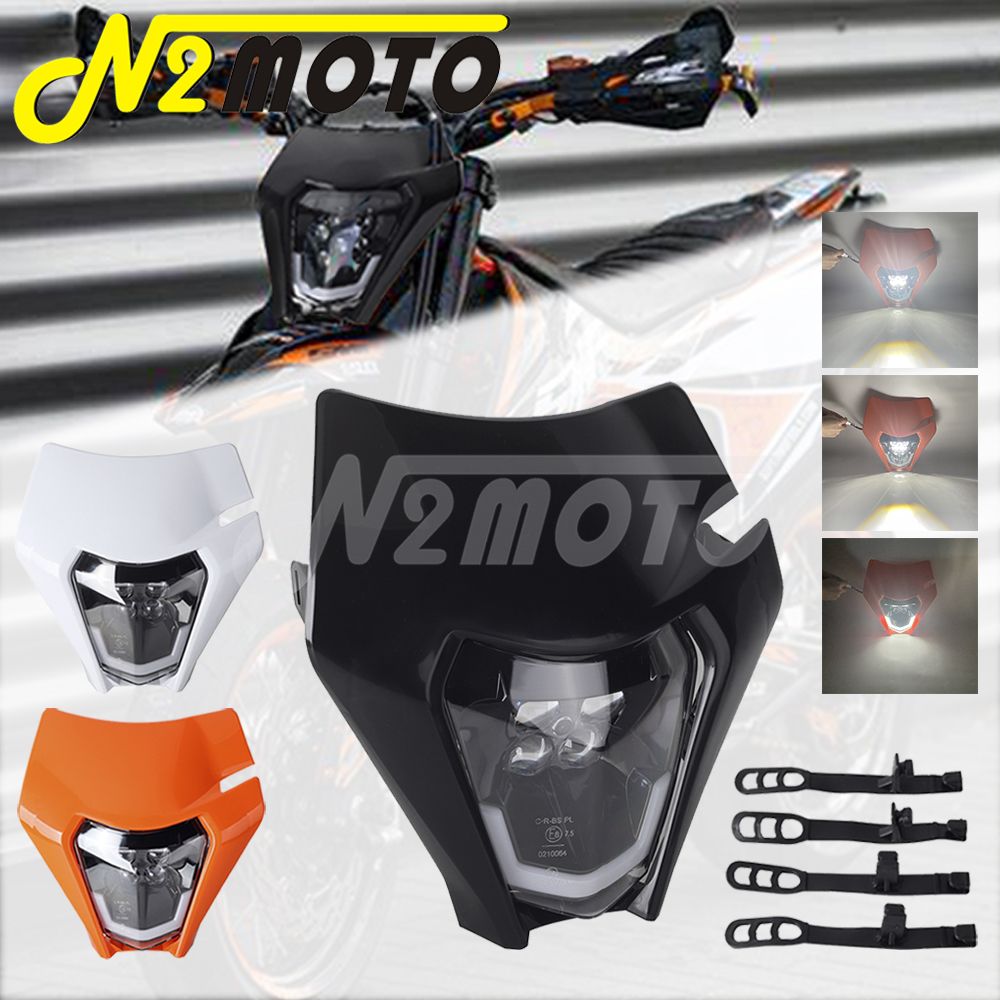 papanda KTM EXC XC-W 250 300 350 450 500 EXC-F フリーライド 690 SMC エンデューロR対応 LEDヘッドライトフェアリング 12V
