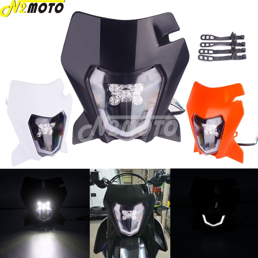 papanda KTM EXC XC-W XC-F 250 300 350 450 500 690対応 LEDヘッドライト エンデューロ デュアルスポーツ IP68 12V