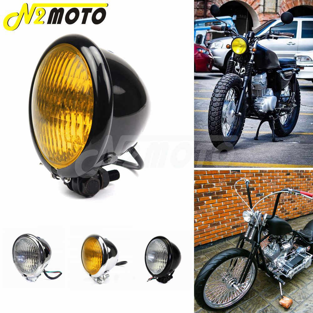 papanda 4.5インチ H4 レトロ丸型ヘッドライト Eマーク取得 BMW チョッパー カフェレーサー カスタム対応 ハロゲン 12V 6,404円