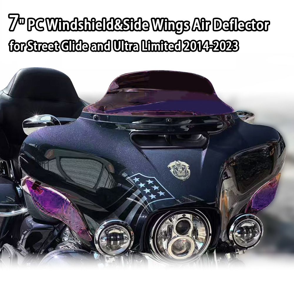 ハーレー ストリートグライド＆ウルトラリミテッド 2014〜2023対応 7インチ カラーPC製 ウインドシールド サイドウィング エアデフレクター 27,807円