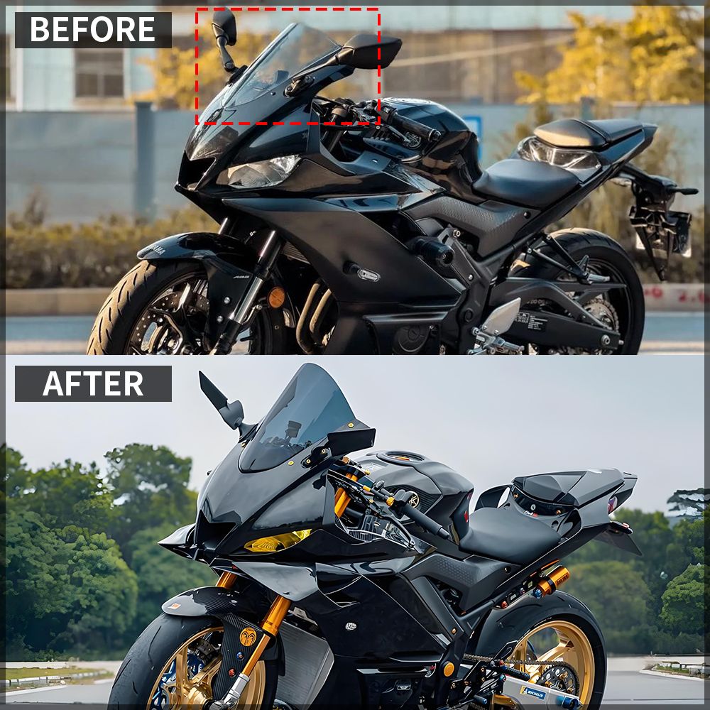 ヤマハ YZF-R3 YZF-R25 2019〜2026対応 ウインドシールド フロント