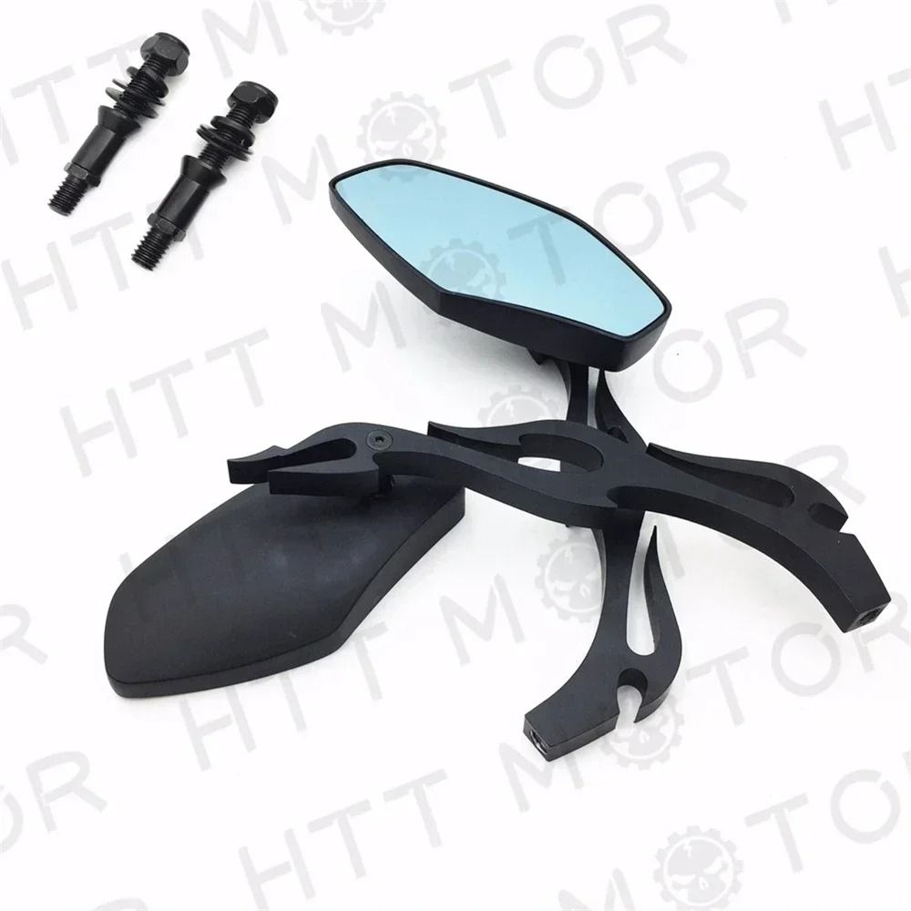 HTTMT スズキブルバード ホンダシャドウ チョッパー ボバー クルーザー対応 バックミラー 8mm・10mmボルト対応