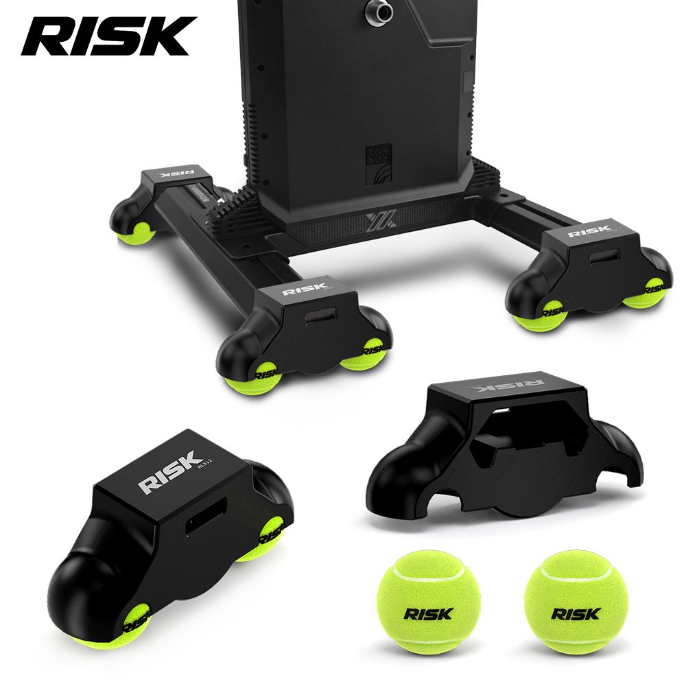 リスク 自転車スマートトレーナー用 バッファーフットパッド ロッカーベースプレートスタンド テニスボールフィート X2・X2MAX・XXPRO対応