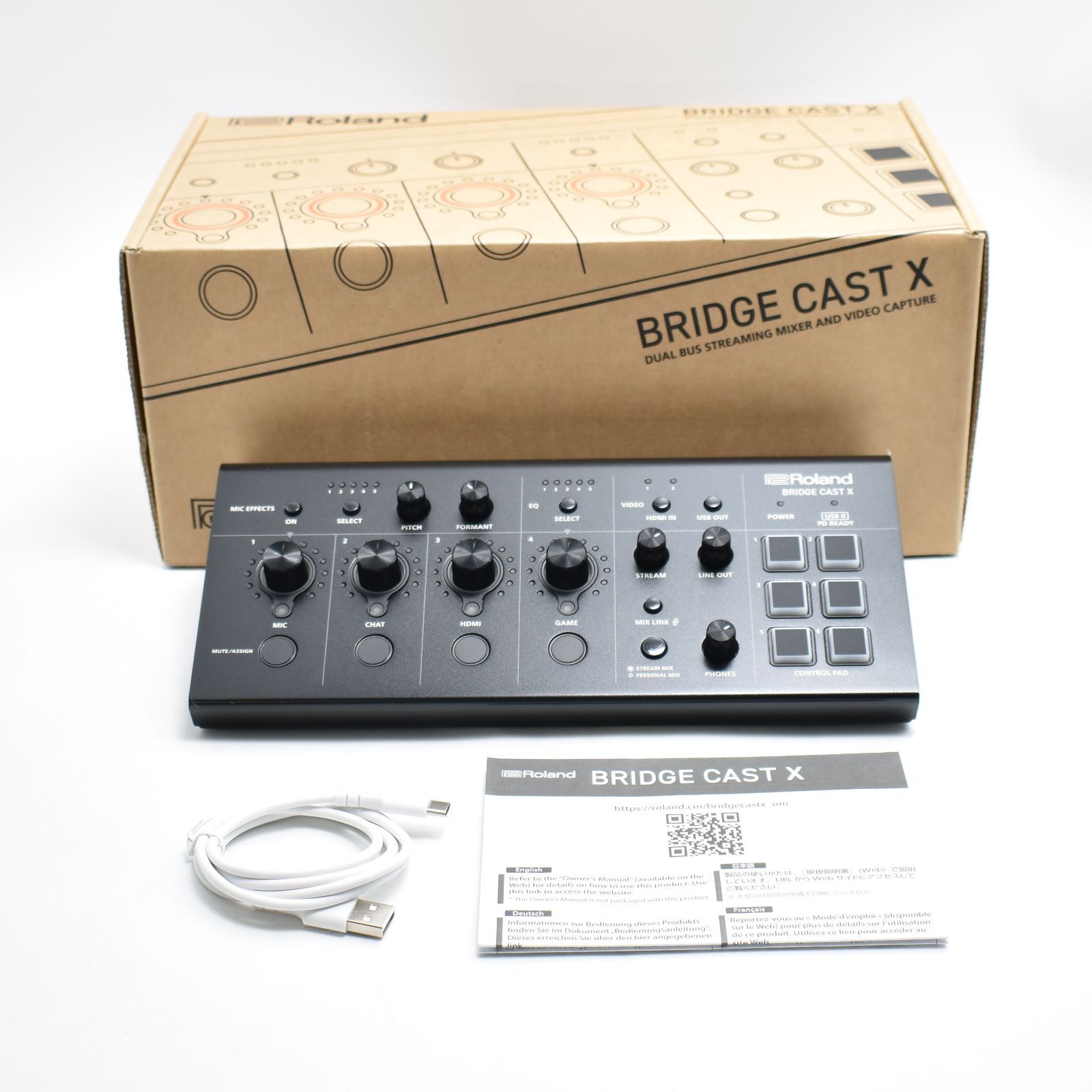 B#13231 Roland BRIDGE CAST X デュアルバスゲーミングミキサー&ビデオキャプチャ | オンラインゲーマーなどのためのプロオーディオストリーミングインターフェース | 32ビットハードウェアDSP | USB-C WindowsとM 59,880円
