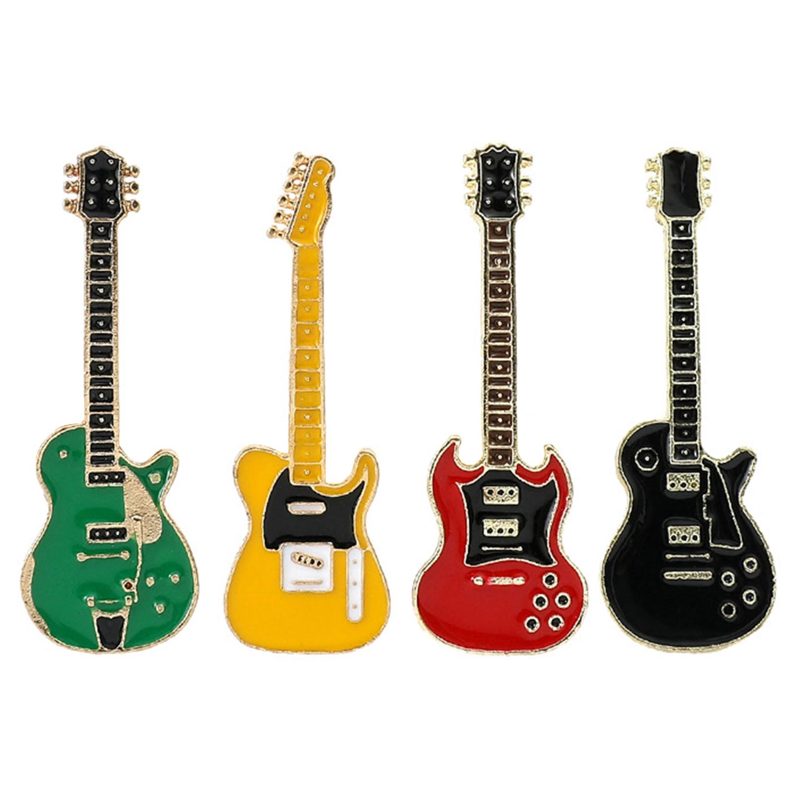 EdisonBrain エレキギター 4種セット ピンバッジ ブローチ ギター