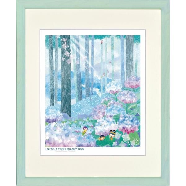 ジークレー版画 額装絵画 タツノコプロ はりたつお 昆虫物語 みなしごハッチ 「あじさい七変化」 四ッ切