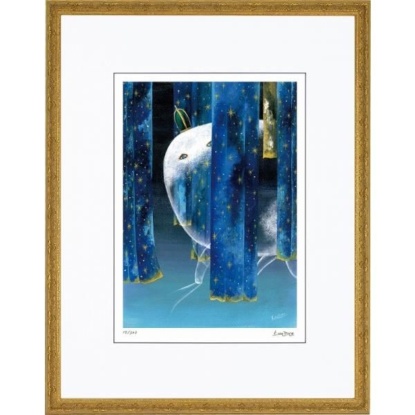 日本の名画 絵画 ジークレー版画 額装絵画 松野和貴 「空気の王ボゴ」 大衣