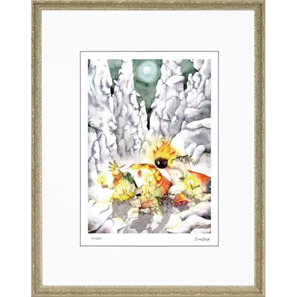 日本の名画 絵画 ジークレー版画 額装絵画 松野和貴 「冒険は厳しくて楽しい」 大衣