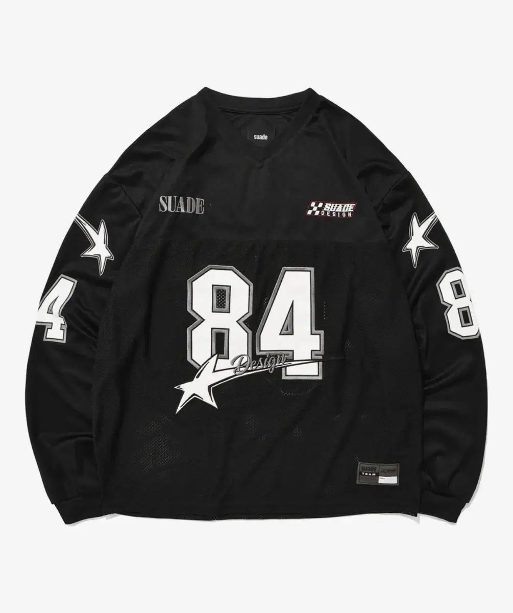 スウェード 84 レーシング 長袖 Tシャツ ブラック M&XL