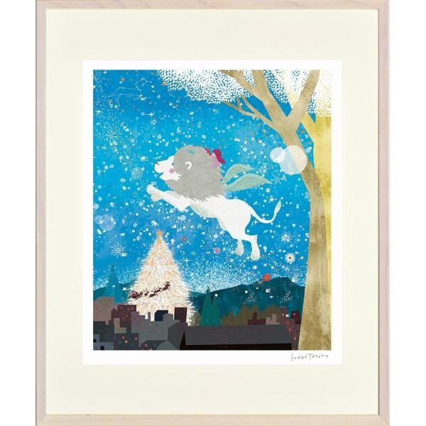 ジークレー版画 額装絵画 はりたつお作 「聖夜」 四ッ切 - メルカリ