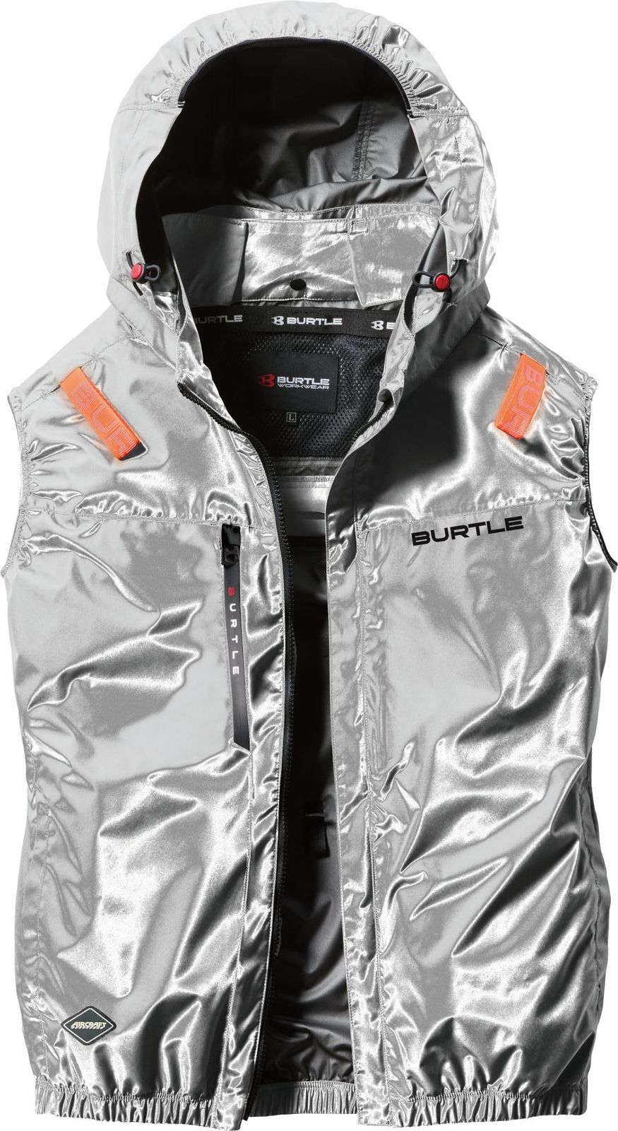 BURTLE バートル エアークラフトベスト リミテッド(ユニセックス) 春夏用 メタリックシルバー AC2094L 95 L [L]