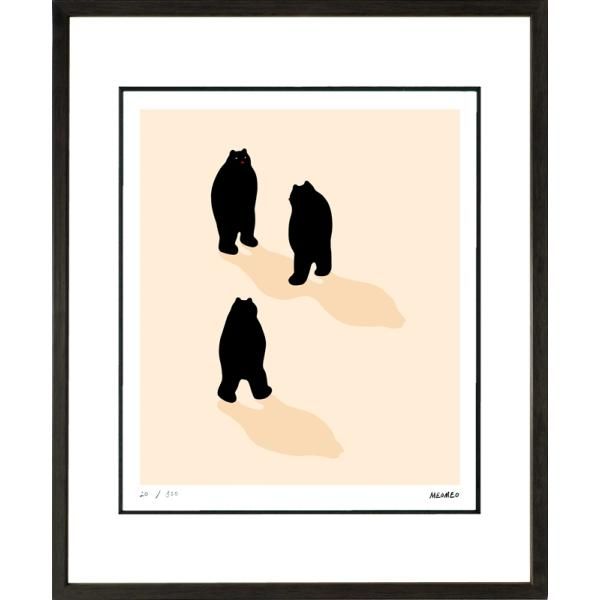 日本の名画 絵画 ジークレー版画 額装絵画 MEOMEO 「たむろ」 四ッ切
