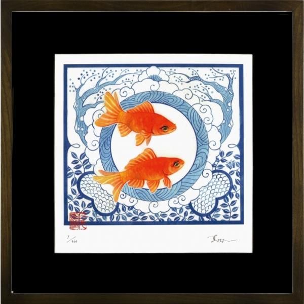 日本の名画 絵画 ジークレー版画 額装絵画 岩本夏樹 「春の訪れ」 300角 6,853円