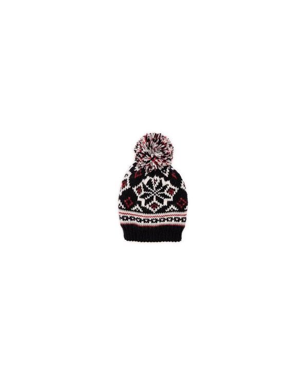 ムクルクス レディース アクセサリー 帽子 MUK LUKS Womens Icelandic Patterned Beanie Classic ebony