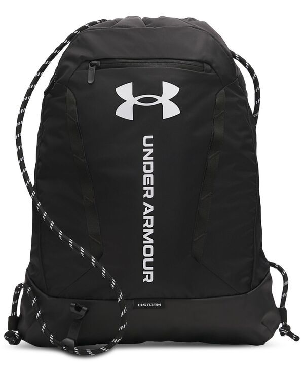 アンダーアーマー メンズ バッグ バックパック・リュックサック ロゴ Under Armour Mens Logo Hustle Backpack Black Black White ホワイト