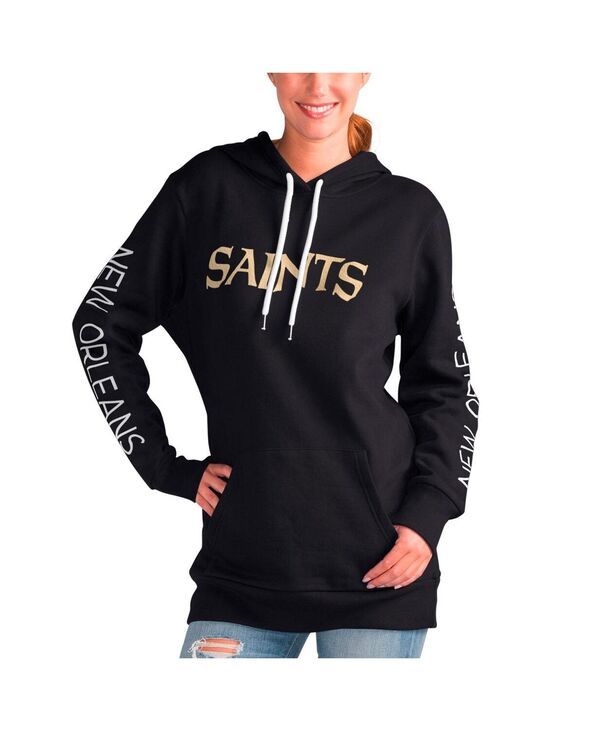 ジースリー フォーハー バイ カール バンクス レディース アウター パーカー・スウェット パーカー GIII 4Her by Carl Banks Womens Black New Orleans