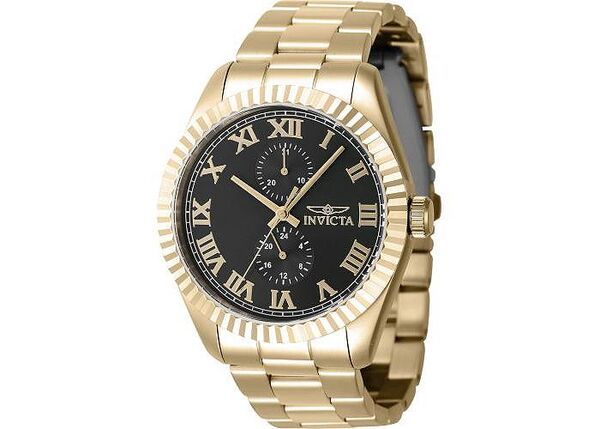 インビクタ メンズ アクセサリー 腕時計 Invicta Mens 47429 Specialty Quartz Multifunction Black Dial Watch Gold ゴールド 23,532円