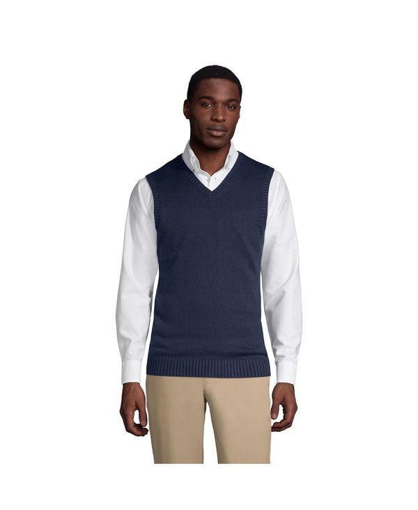 ランズエンド メンズ アウター ニット・セーター ベスト セーター コットン Lands End Mens School Uniform Cotton Modal Sweater Vest Class