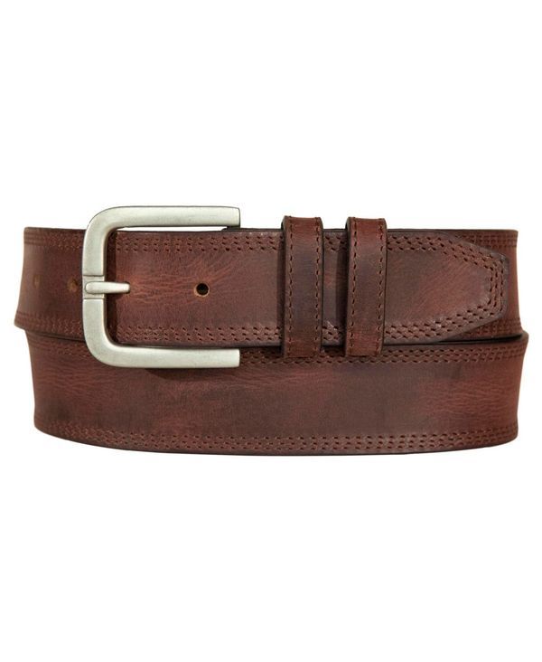 ラッキーブランド メンズ アクセサリー ベルト レザー Lucky Brand Mens Triple Needle Stitched Leather Belt Brown ブラウン 12,690円