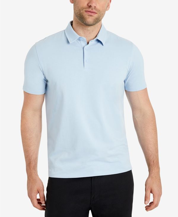 ケネスコール メンズ トップス ポロシャツ Kenneth Cole Mens Performance Button Polo Light Blue ブルー 15,360円