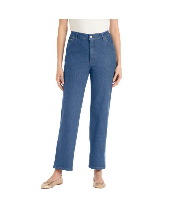 ウーマン ウィズイン レディース ボトムス デニムパンツ デニム Woman Within Womens Within WideLeg Stretch Denim Jean Medium stonew