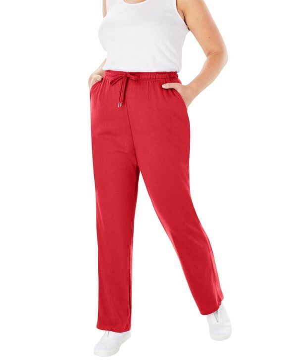ウーマン ウィズイン レディース ボトムス カジュアルパンツ ストレート プラスサイズ ニット Woman Within Plus Size Within Sport Knit Straight Le