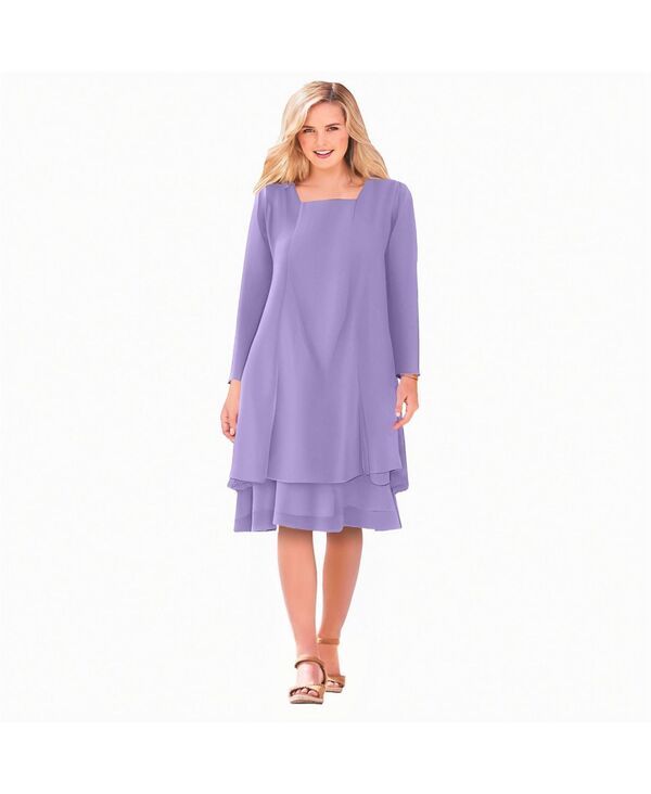 ウーマン ウィズイン レディース トップス ワンピース ジャケット Woman Within Womens Within 2Piece Jacket Dress Lilac ライラック 34,320円